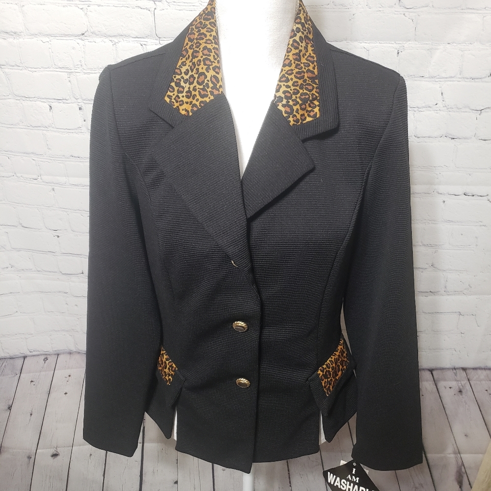 VTG NWT 80's Pablo Petites NY Sz 14P Leopard J… - Picture 12 of 16